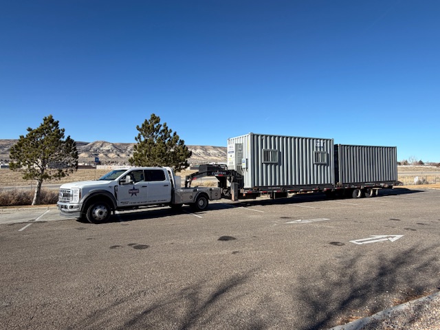 Container delivery on the road